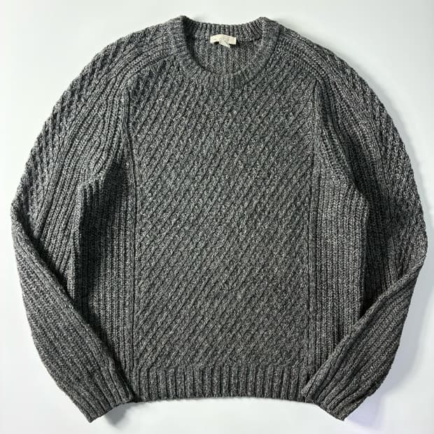 Gap  갭 코튼 차콜 케이블 니트