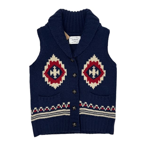 Patterned Navajo Knit Vest
