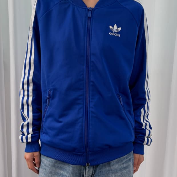 [L]아디다스 트레포일 SST 블루 트랙탑 져지