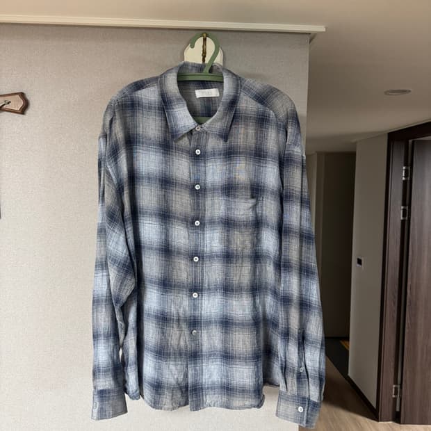 모마디자인 일본 린넨 체크셔츠 50사이즈 판매