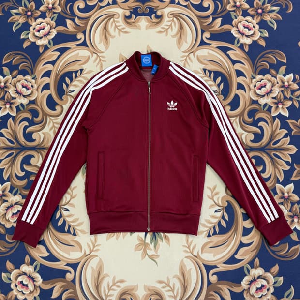 (M)아디다스 Adidas 슈퍼스타 트랙탑 져지(버건디)