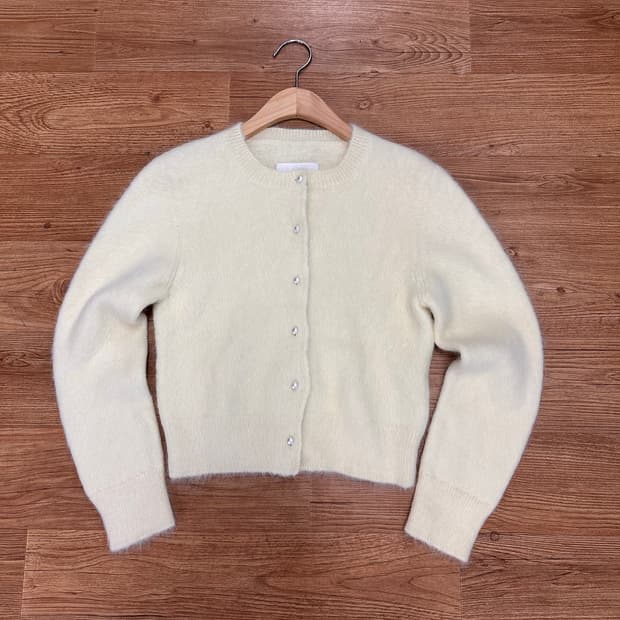 (S)메종마르지엘라 23AW 앙고라 크루넥 가디건 크림