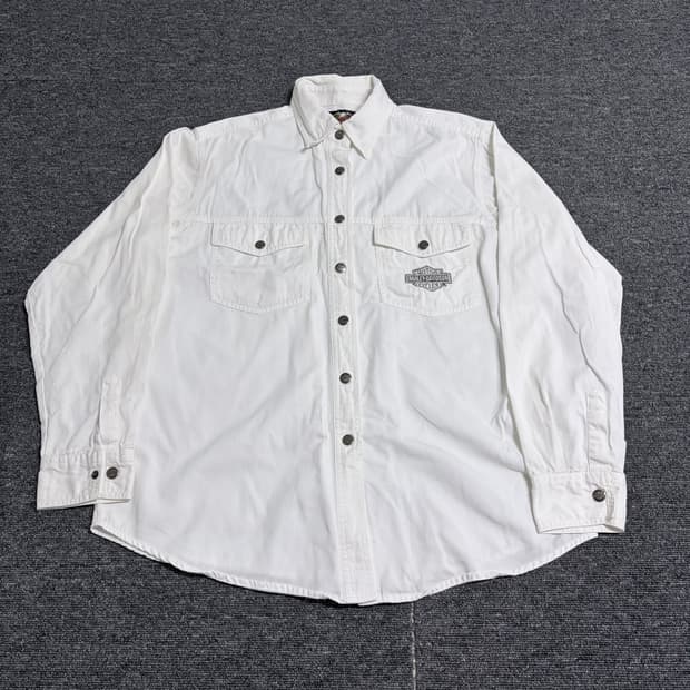 할리데이비슨 화이트 셔츠 자켓