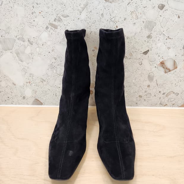 스텔라매카트니 스웨이드 삭스부츠 37 블랙