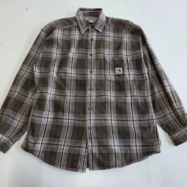 칼하트 체크 워크 남방 L