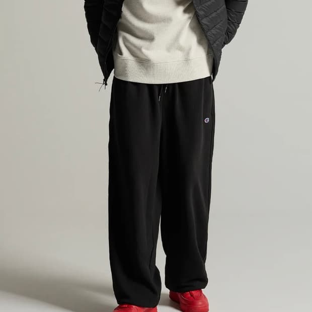 챔피온 C로고 와이드핏 스웨트 조거 팬츠