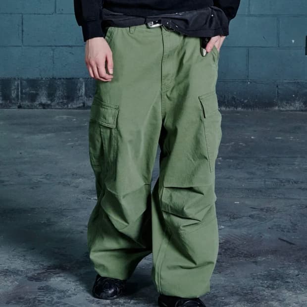 nod 노드 스톤 워시 카고 팬츠 카키 3사이즈