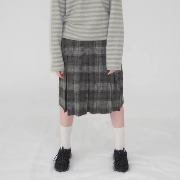 페스토 DAMAGE CHECK MIDI SKIRT TEA
