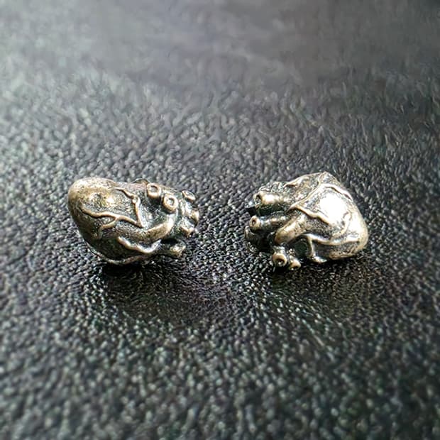 카르데아 실버 귀걸이 피어싱 은 남자 여자 명품 고딕 심장