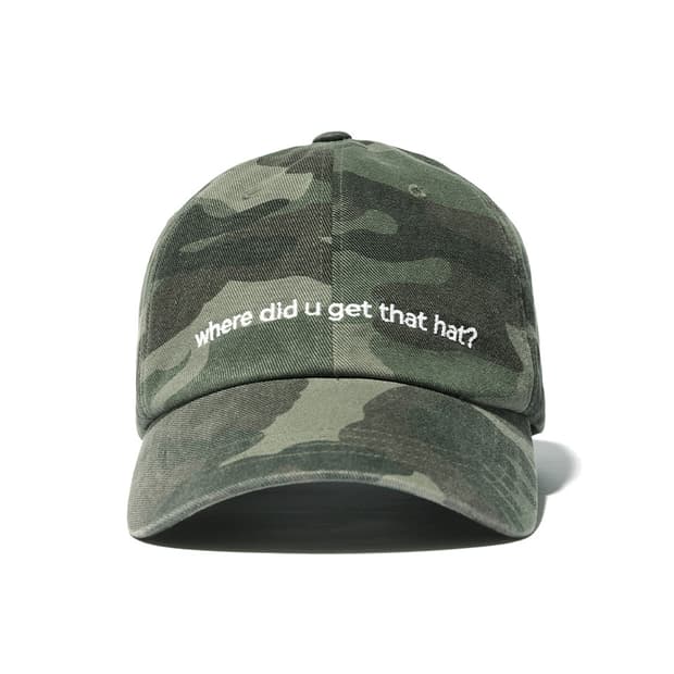 YOUHEE 유희 LETTERING BALL CAP KHAKI 카모 볼캡