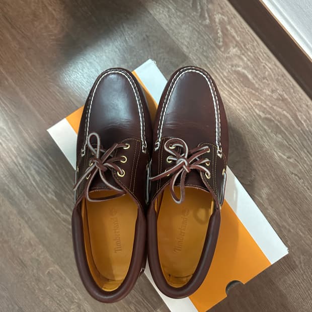 팀버랜드 보트슈즈 3아이 버건디 280