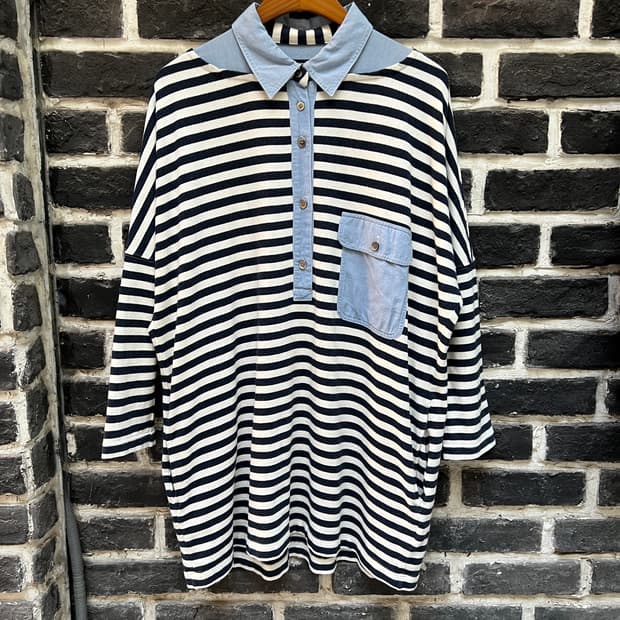 mercibeaucoup 스트라이프 셔츠 원피스