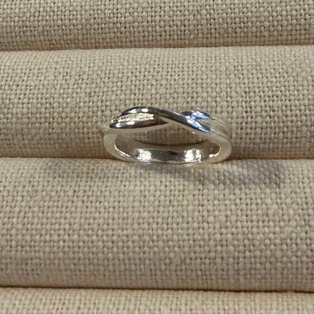 새상품 여성 신주 은도금 꽈베기 투웨이 반지 