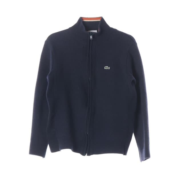 라코스테 넥배색 울 하이넥 니트 집업 4