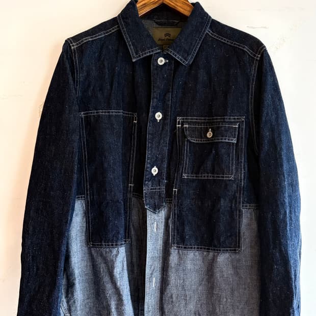 나이젤카본 유틸리티 셔츠 데님 인디고 자켓 50