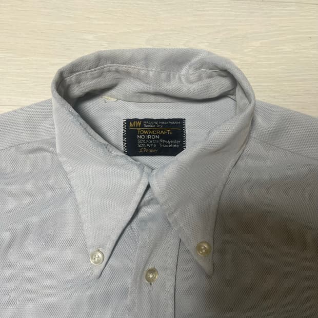 70s Towncraft JC Penny 피크드 카라 셔츠 라커빌리