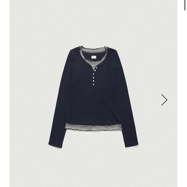 더바넷 Aimee Slim Layered T-shirt_Navy