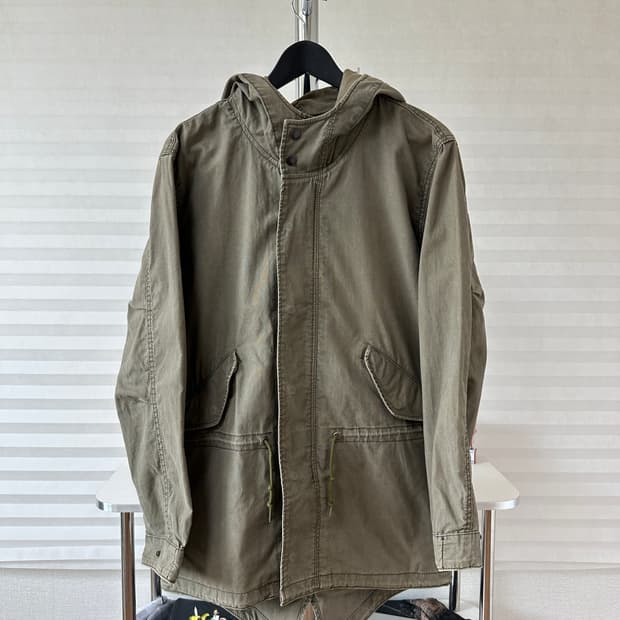 BEAMS Olive Fishtail Military Parka