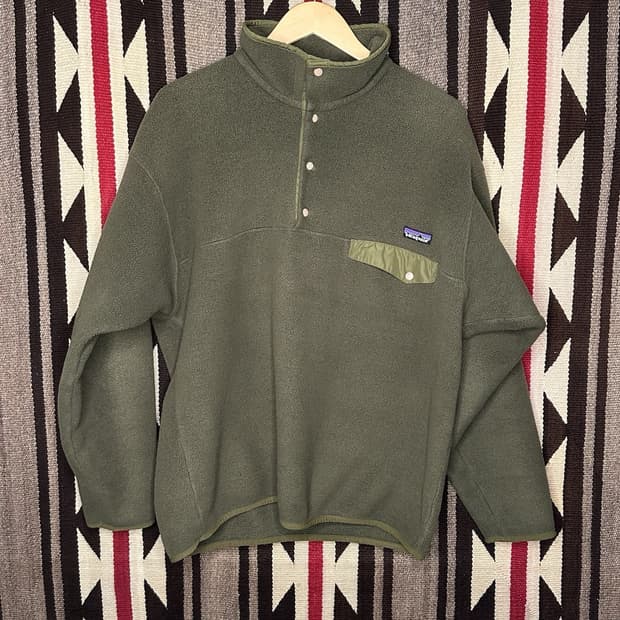 90s 파타고니아 신칠라 스냅-T 카키/올리브 콜롬비아