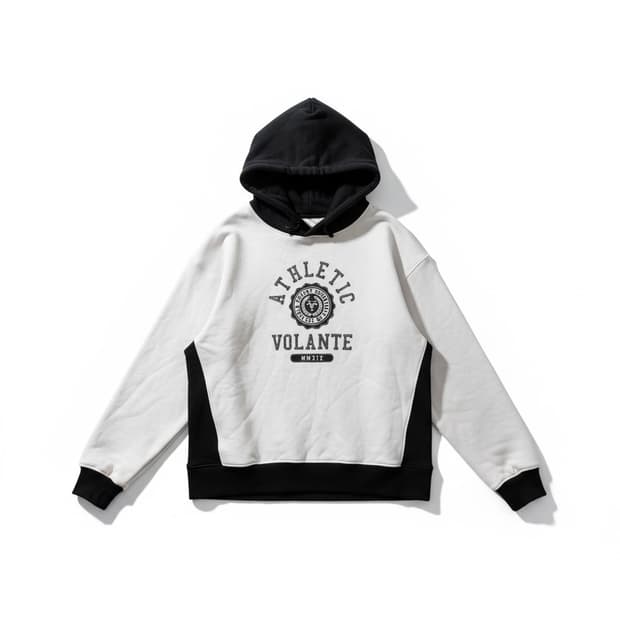 VOLANTE 화이트 블랙 후드티 L
