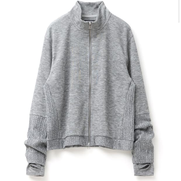 해칭룸 Double Sleeve Track Cardigan 그레이
