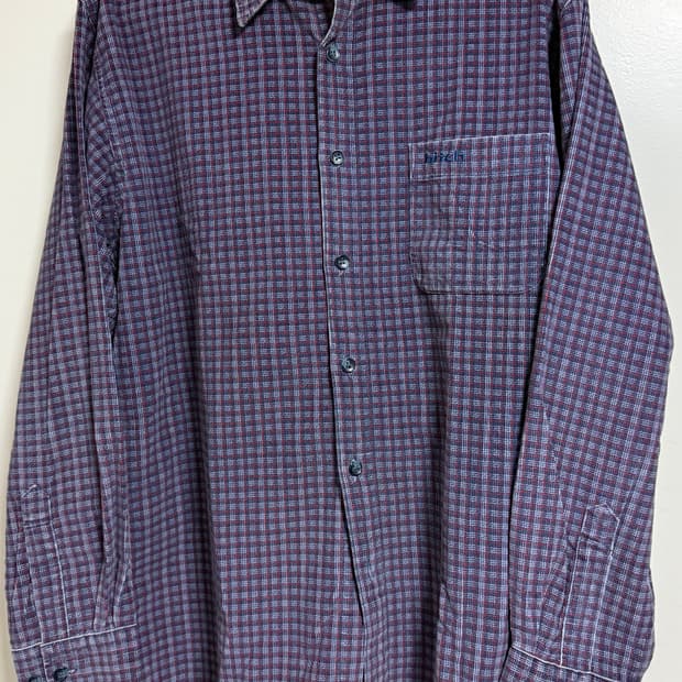 비치스케이트보드 체크셔츠