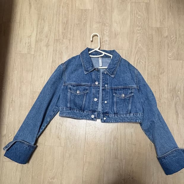 자라 크롭 청자켓