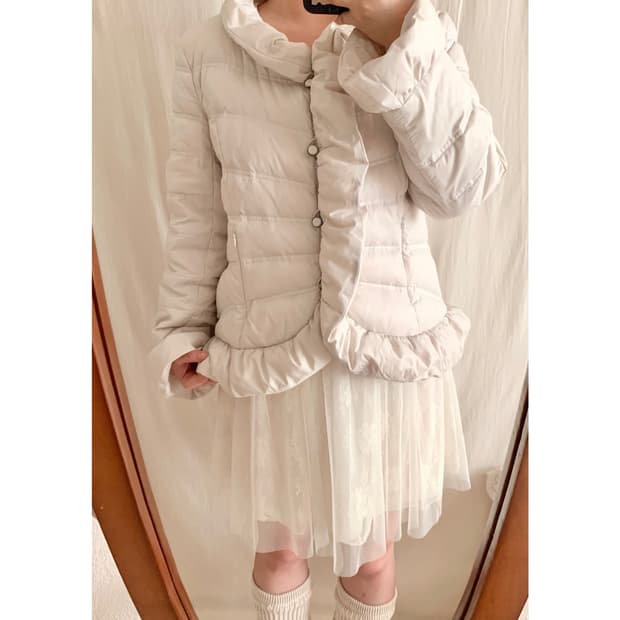 로맨틱갸루 프릴 오리털 패딩