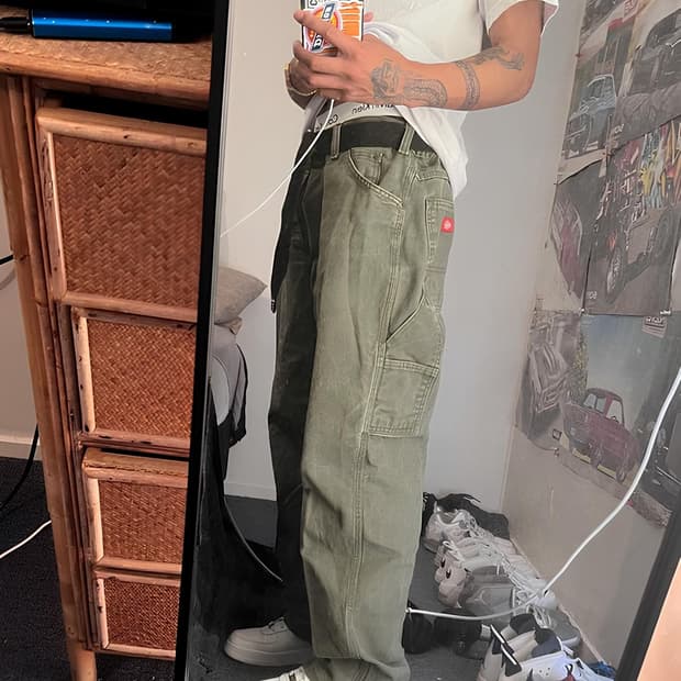 빈티지 올드 디키즈 카펜더 팬츠 모스그린 - 34  