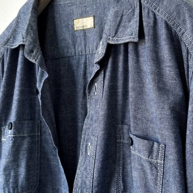 Cotton chambray work shirt