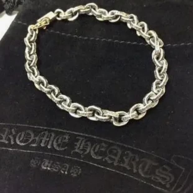 크롬하츠 팔찌 페이퍼 체인 실버