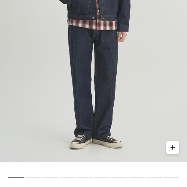 [1] 인더로우 5pk 와이드 테이퍼드 셀비지 데님 인디고
