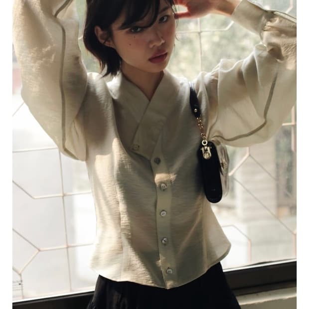 한땀한땀 진주 저고리 옥색 새거 S 생활한복