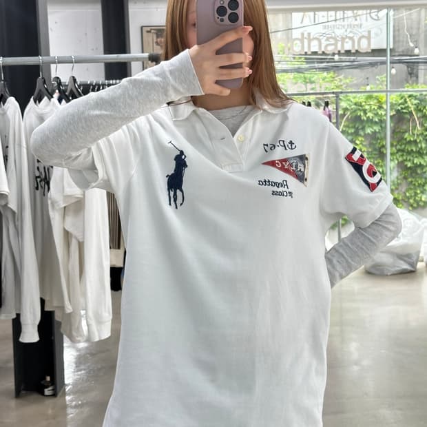 폴로랄프로렌 마린 플래그패치넘버링 빅포니 PK반팔티