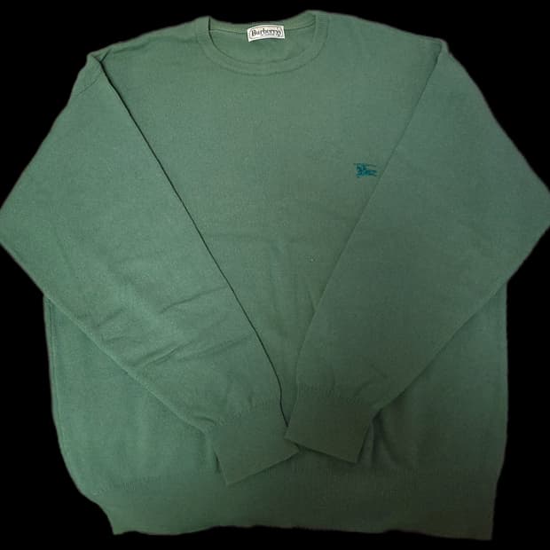 버버리 빈티지 민트 빅로고 니트