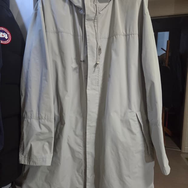 [S급/1회착] 타임옴므 후드 스트링 롱 코트 (100)