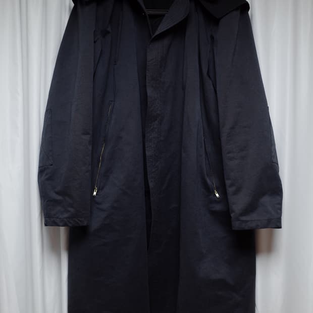 투빌더스하우스 1PIECEMADE 실크코튼 후디드 코트