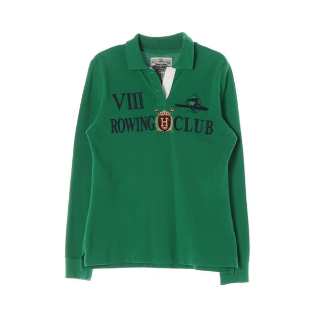 HAZZYS 로잉클럽 자수 긴팔 카라티 S