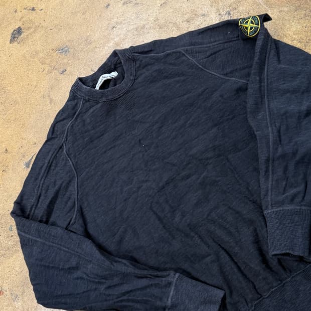 [정품/M] 스톤아일랜드 블랙 긴팔 티셔츠 맨투맨 b15