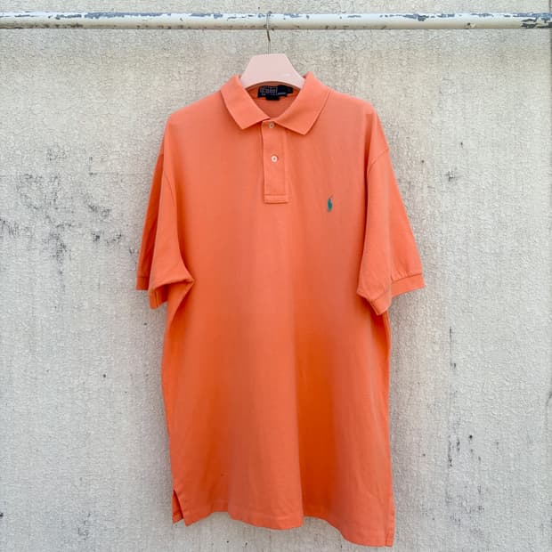 L)폴로 랄프로렌 자몽맛 PK카라 오버핏 반팔 티셔츠