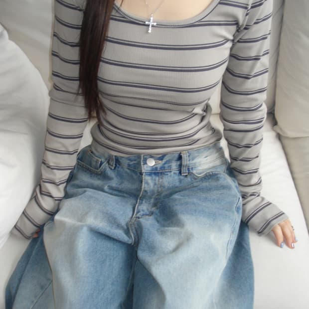 무배) 아워캐비넷 toy stripe tee 