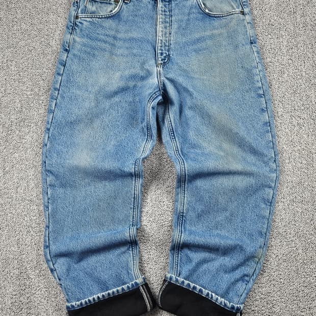 칼하트 헤비 플란넬 체크 데님 워크 팬츠 ( 36X32 ) / 10053