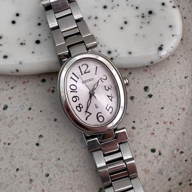 Seiko 세이코 lk 루키아 오벌 쿼츠 핑크
