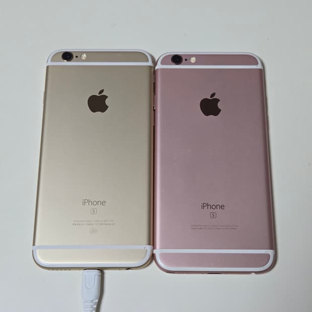 아이폰 6S 골드, 로즈골드 2대（무음）