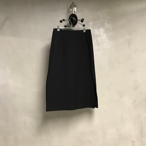 질샌더 블랙 트임 스커트 34(W)