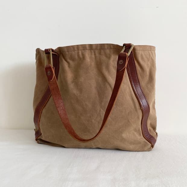 조슈아 벨라 왁스 캔버스/레더 토트백