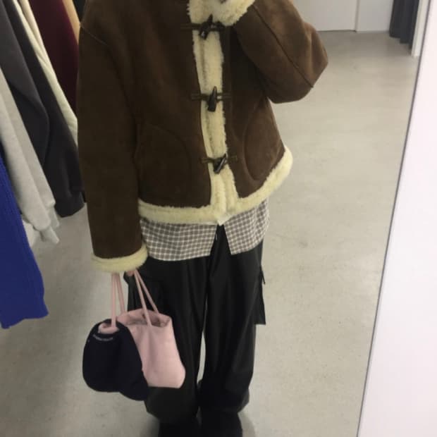 더플 스웨이드 무스탕