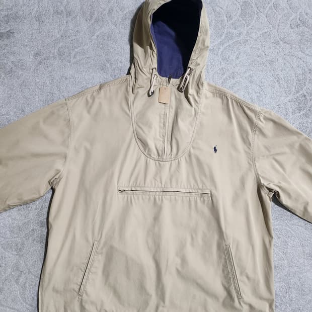 *폴로 랄프로렌 베이지 아노락 후드 바람막이 L