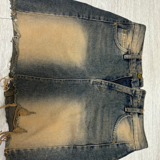 빈티지 워싱 데님 스커트