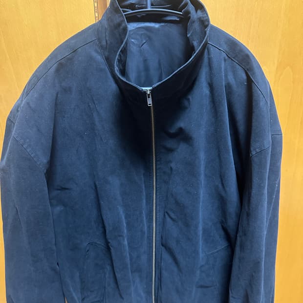 브라운야드 하이넥 블루종자켓